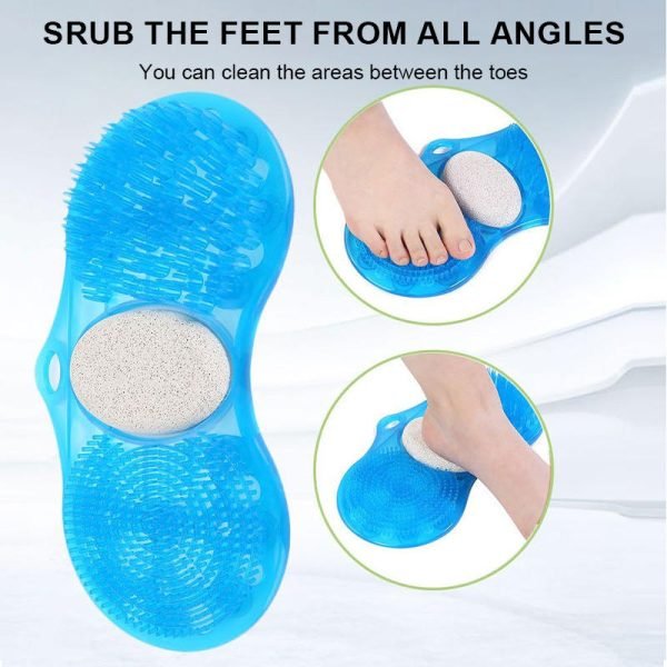 2 in 1 Foot Scrubber Shower Mat Pumice Stone