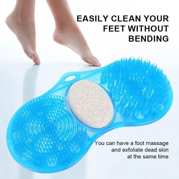 2 in 1 Foot Scrubber Shower Mat Pumice Stone