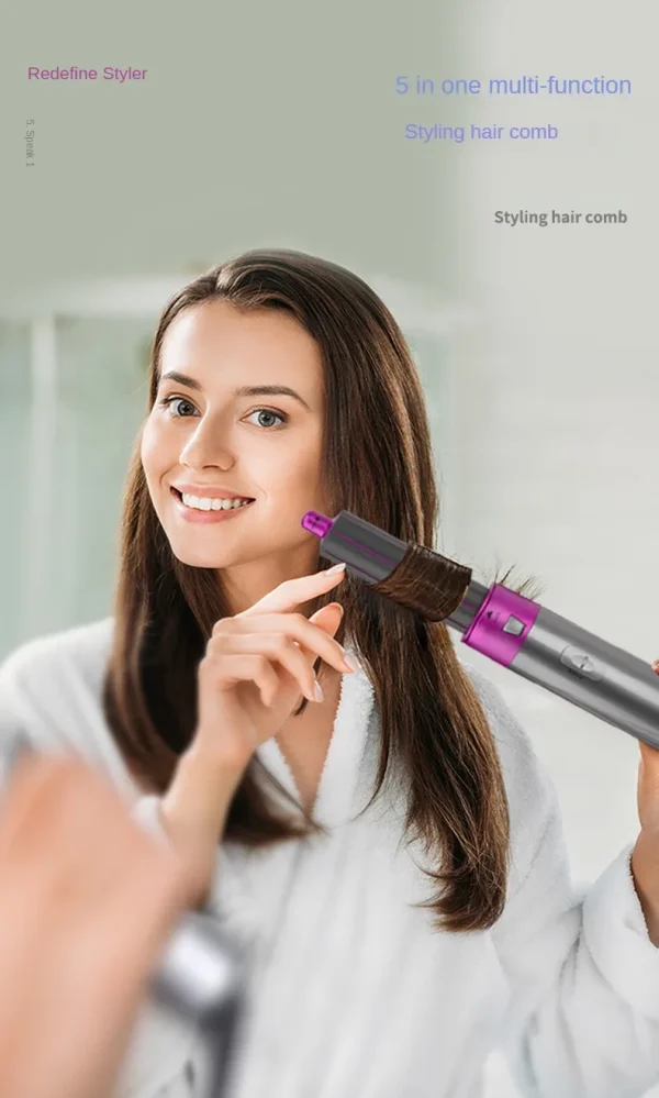 🌟 5-in-1 Hot Comb Multi Hair Styler 🌟