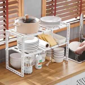 📦 Expandable Adjustable Shelf Storage!🏠✨