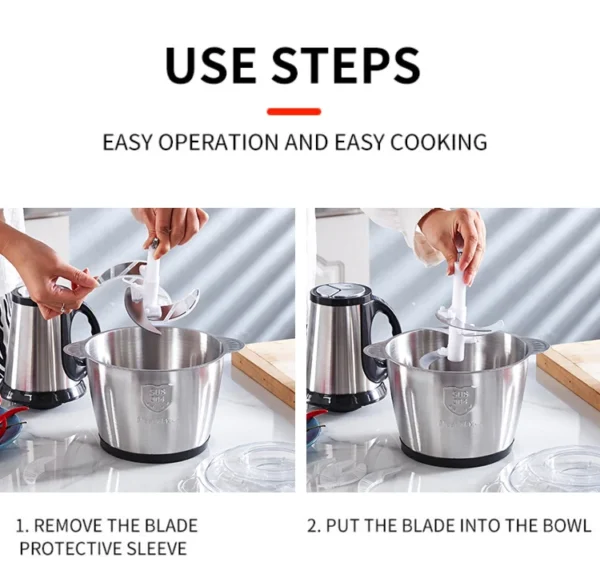 🍖 High Quality Stainless Steel Electric Choper⚡