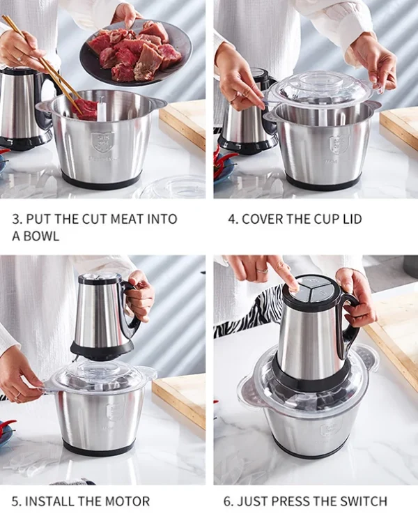 🍖 High Quality Stainless Steel Electric Choper⚡