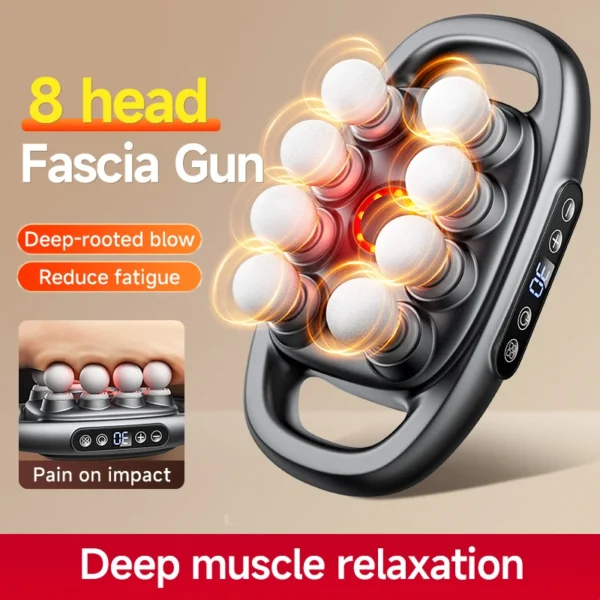 8 Heads Massage Gun Deep Tissue Body Muscle