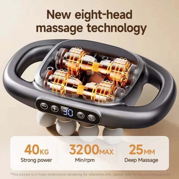 8 Heads Massage Gun Deep Tissue Body Muscle